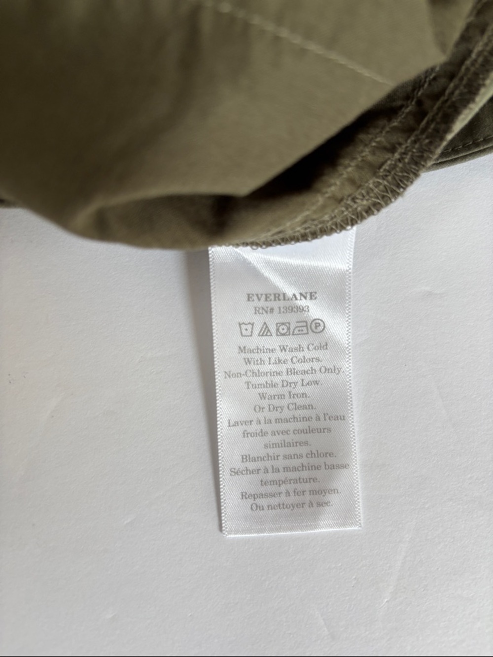 Everlane Poplin Pleated Taper Pants Cotton Olive Green Travel Womens Size 16 - Picture 5 of 14